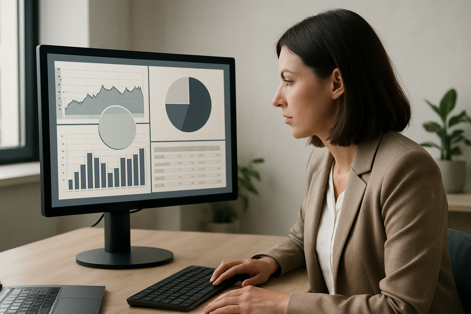 marketer reviewing analytics dashboard showing blind spot data gap
